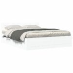 vidaXL Rám postele 2 pcs Biely 150 x 200 cm Kompozitné drevo – Obrázok 3