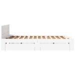 vidaXL Rám postele 2 pcs Biely 150 x 200 cm Kompozitné drevo – Obrázok 7