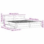 vidaXL Rám postele 2 pcs Biely 193 x 203 cm Kompozitné drevo – Obrázok 11