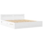 vidaXL Rám postele 2 pcs Biely 193 x 203 cm Kompozitné drevo – Obrázok 2