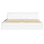 vidaXL Rám postele 2 pcs Biely 193 x 203 cm Kompozitné drevo – Obrázok 6