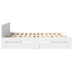 vidaXL Rám postele 2 pcs Biely 193 x 203 cm Kompozitné drevo – Obrázok 7