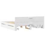 vidaXL Rám postele 2 pcs Biely 193 x 203 cm Kompozitné drevo – Obrázok 8