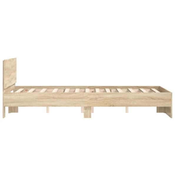 vidaXL Rám postele Sonoma 137 x 190 cm Kompozitné drevo – Obrázok 6