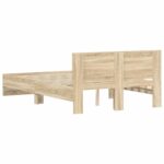 vidaXL Rám postele Sonoma 137 x 190 cm Kompozitné drevo – Obrázok 7