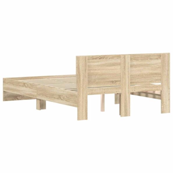 vidaXL Rám postele Sonoma 137 x 190 cm Kompozitné drevo – Obrázok 7