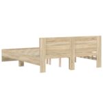 vidaXL Rám postele Sonoma 152 x 203 cm Kompozitné drevo – Obrázok 7