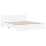 vidaXL Rám postele s čelnou doskou Biela 137 x 190 cm Kompozitné drevo – Obrázok 2