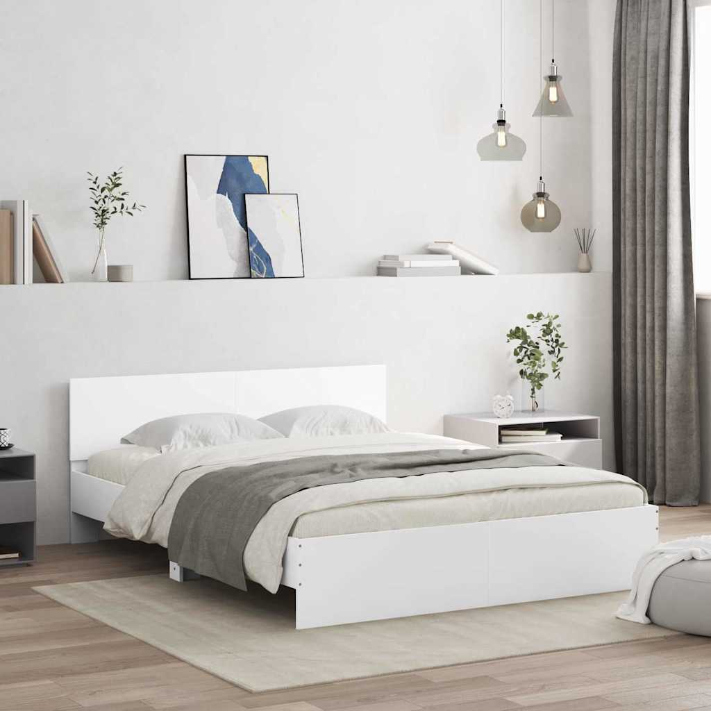 3402864_1.jpg vidaXL Rám postele s čelnou doskou Biela 152 x 203 cm Kompozitné drevo – Obrázok 1