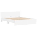 vidaXL Rám postele s čelnou doskou Biela 152 x 203 cm Kompozitné drevo – Obrázok 2
