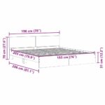 vidaXL Rám postele 2 pcs Biela 193 x 203 cm Kompozitné drevo – Obrázok 10
