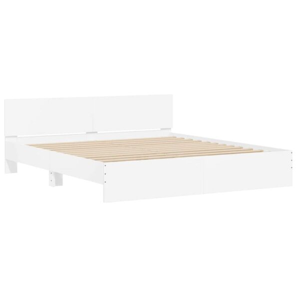 vidaXL Rám postele 2 pcs Biela 193 x 203 cm Kompozitné drevo – Obrázok 2