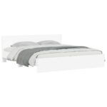 vidaXL Rám postele 2 pcs Biela 193 x 203 cm Kompozitné drevo – Obrázok 3