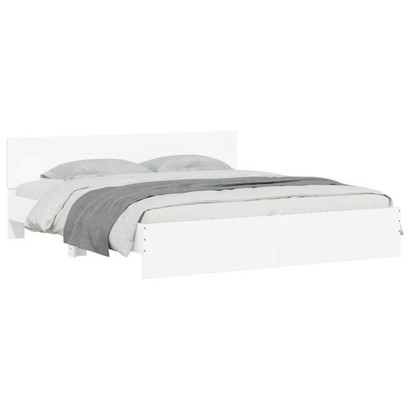 vidaXL Rám postele 2 pcs Biela 193 x 203 cm Kompozitné drevo – Obrázok 3
