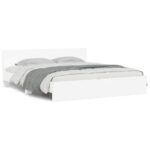 vidaXL Rám postele 2 pcs Biela 193 x 203 cm Kompozitné drevo – Obrázok 4