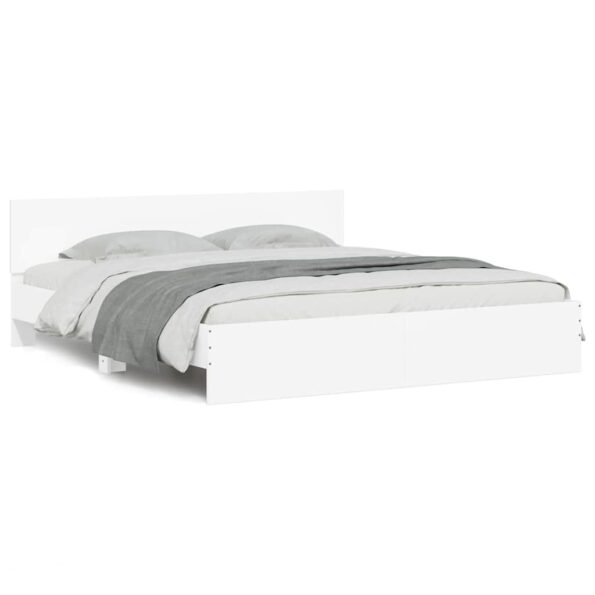 vidaXL Rám postele 2 pcs Biela 193 x 203 cm Kompozitné drevo – Obrázok 4