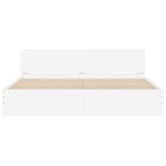 vidaXL Rám postele 2 pcs Biela 193 x 203 cm Kompozitné drevo – Obrázok 5