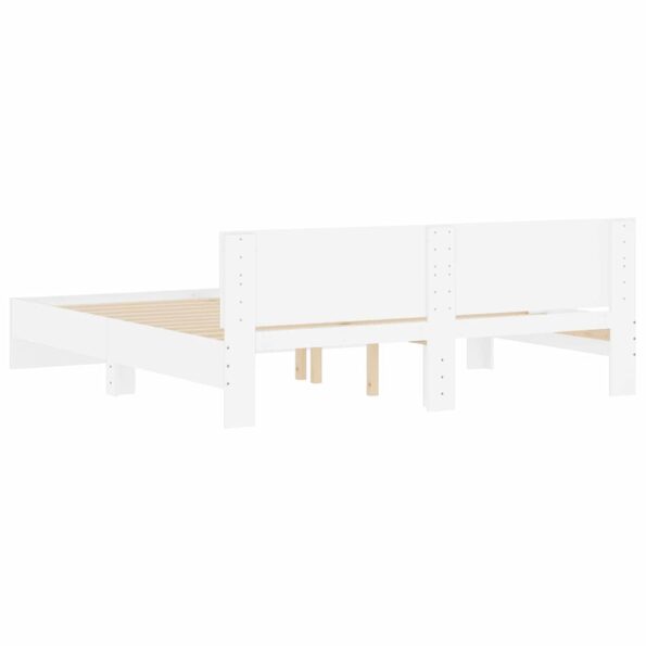 vidaXL Rám postele 2 pcs Biela 193 x 203 cm Kompozitné drevo – Obrázok 7