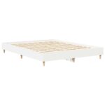 vidaXL Rám postele 2 pcs Biela 152 x 203 cm Kompozitné drevo – Obrázok 2