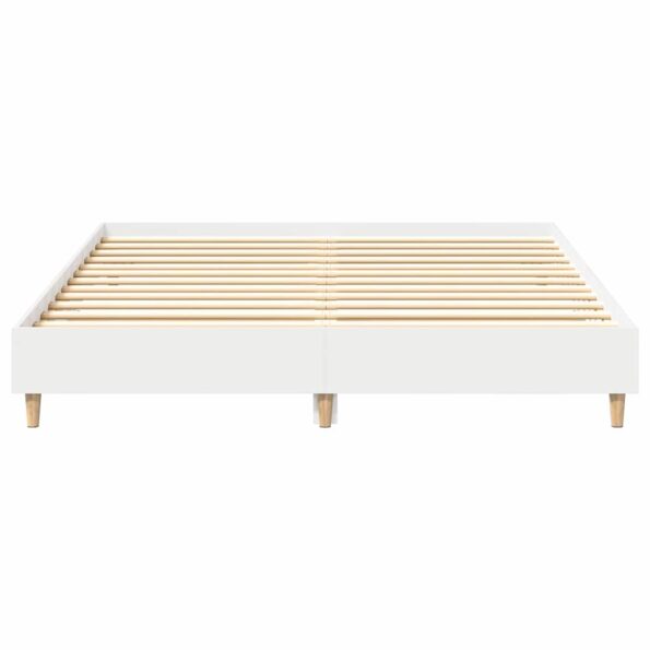 vidaXL Rám postele 2 pcs Biela 152 x 203 cm Kompozitné drevo – Obrázok 5