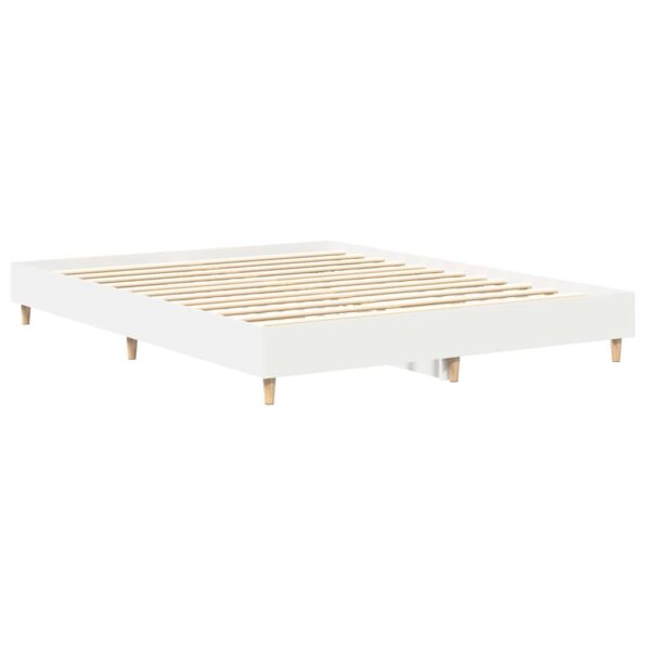 vidaXL Rám postele 2 pcs Biela 152 x 203 cm Kompozitné drevo – Obrázok 7
