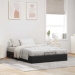 vidaXL Otomanový posteľný rám Čierna 153 x 203 cm Zamat – Obrázok 4