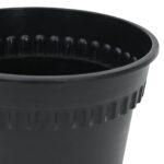 vidaXL Kvetináče 6 pcs Čierna Ø 12,5 x 10 cm Plast – Obrázok 8
