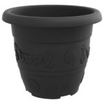 vidaXL Kvetináče 6 pcs Čierna Ø 30 x 25 cm Plast – Obrázok 6