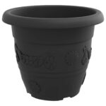 vidaXL Kvetináče 6 pcs Čierna Ø 34 x 28 cm Plast – Obrázok 6