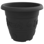 vidaXL Kvetináče 6 pcs Čierna Ø 39 x 32 cm Plast – Obrázok 6