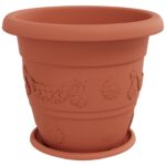 vidaXL Kvetináče 24 pcs Tehlovo červená Ø 39 x 32 cm Plast – Obrázok 5