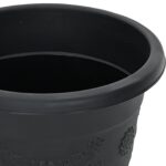 vidaXL Kvetináče 24 pcs Čierna Ø 34 x 28 cm Plast – Obrázok 8