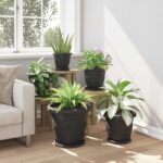 vidaXL Kvetináče 24 pcs Čierna Ø 39 x 32 cm Plast – Obrázok 4