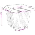 vidaXL Kvetináče 6 pcs Tehlovo červená 16 x 16 x 14 cm Plast – Obrázok 11