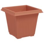vidaXL Kvetináče 6 pcs Tehlovo červená 16 x 16 x 14 cm Plast – Obrázok 6