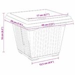 vidaXL Kvetináče 6 pcs Tehlovo červená 20 x 20 x 16 cm Plast – Obrázok 11