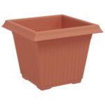 vidaXL Kvetináče 6 pcs Tehlovo červená 20 x 20 x 16 cm Plast – Obrázok 6