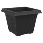 vidaXL Kvetináče 6 pcs Čierna 43 x 43 x 33,5 cm Plast – Obrázok 6