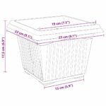 vidaXL Kvetináče 24 pcs Tehlovo červená 23 x 23 x 17,5 cm Plast – Obrázok 11
