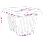 vidaXL Kvetináče 24 pcs Tehlovo červená 28,5 x 28,5 x 22 cm Plast – Obrázok 11