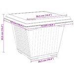 vidaXL Kvetináče 24 pcs Tehlovo červená 43 x 43 x 33,5 cm Plast – Obrázok 11