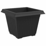 vidaXL Kvetináče 24 pcs Čierna 28,5 x 28,5 x 22 cm Plast – Obrázok 6