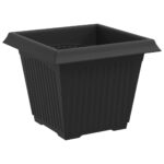 vidaXL Kvetináče 24 pcs Čierna 33 x 33 x 26 cm Plast – Obrázok 6