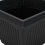 vidaXL Kvetináče 24 pcs Čierna 33 x 33 x 26 cm Plast – Obrázok 8