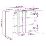 vidaXL Set kabinetov do kúpeľne s poličkou 3 pcs 80 x 10,5 x 50 cm – Obrázok 12