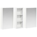 vidaXL Set kabinetov do kúpeľne s poličkou 3 pcs 80 x 10,5 x 50 cm – Obrázok 5