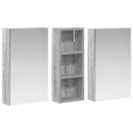 vidaXL Set kabinetov do kúpeľne s poličkou 3 pcs 80 x 10,5 x 50 cm – Obrázok 5