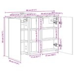 vidaXL Set kabinetov do kúpeľne s poličkou 3 pcs 80 x 10,5 x 50 cm – Obrázok 13