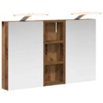 vidaXL Set kabinetov do kúpeľne s poličkou 3 pcs 80 x 10,5 x 50 cm – Obrázok 2