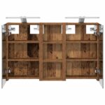 vidaXL Set kabinetov do kúpeľne s poličkou 3 pcs 80 x 10,5 x 50 cm – Obrázok 7